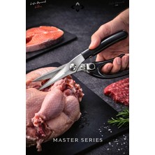 Liground Master Series Paslanmaz Çelik Mutfak Makası Tavuk Makası Et Balık Kesici Profesyonel Makas