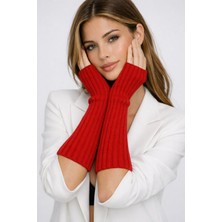 Wega Moda Kadın 1 Çift Kışlık Parmaksız Triko Eldiven – Yumuşak Dokulu Uzun Model