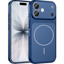 Case 4u Apple iPhone 16 Kılıf M-Safe Şarj Özellikli Kamera Korumalı Formen Kapak Mavi