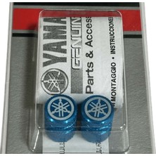 Moto Express Yamaha Lastik Sibop Kapağı Tırtıklı Model Mavi 2'li