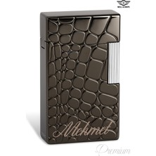 Kişiye Özel Isim Baskılı Lüks Gazlı Pürmüz Alevli Yan Ağız Çakmak