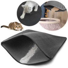 UltraMint Büyük Boy Kedi Tuvalet Kabı, Kum Toplayıcı ve Elekli Paspas ile Konfor