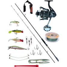 SAFARİ AV BAYİ SBS Kaliteli Spin Olta Seti - At-Çek Oltası Tam Takım - Misinalı Yoğun Içerikli Set