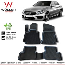 Normadia 3D Havuzlu Paspas, Mercedes C Serisi W205 2014 Sonrası Için Mükemmel Uyum