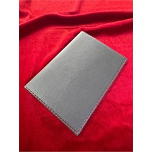 Normadia Gri Deri Baskılı Dikişli Ruhsat ve Cüzdan Kılıfı