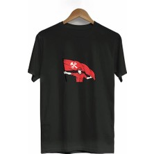Beta Moda Hub 1 Mayıs Emekçilerimiz Için Özel Tasarım  Raklı Emekçi Baskılı T-Shirt - Siyah