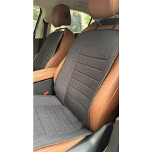 Normadia Keten Elit Serisi Oto Koltuk Koruyucu Set, Ön ve Arka, Antrasit