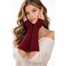 Wega Moda Kadın 1 Çift Kışlık Parmaksız Triko Eldiven – Yumuşak Dokulu Uzun Model