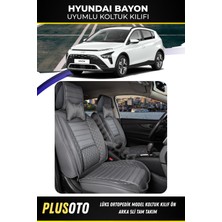 Normadia Füme Hyundai Bayon Plus Lux Serisi 5'li Oto Koltuk Kılıfı Takımı