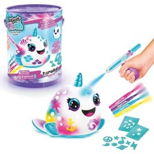 Airbrush Plush Sürpriz Squishy Paint Bucket Narwhal 87794