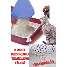UltraMint Yıkanabilir Kedi Kumu Filtreleri, 6'lı Set, Temizlik Kolaylığı