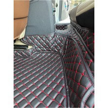 Normadia Siyaha Kırmızı Premium Yeni Nesil Havuzlu Deri Paspas, Fiat Punto 2007-2014