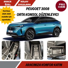 Normadia 2024 Peugeot 3008 Orta Konsol Kolçak Saklama Kutusu ve Düzenleyici