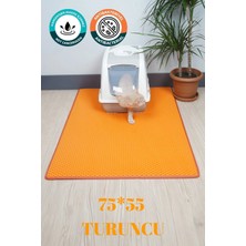 UltraMint Turuncu Kedi Tuvaleti ve Paspası, 75X55 Cm, Rahat ve Şık Tasarım