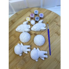 El Yapımı 🧑‍🚀 Astronot Taş Boyama Seti 6’lı – Çocuklar Için Eğitici Boyama Aktivitesi