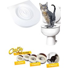 UltraMint Kedi Tuvalet Eğitim Seti, Klozet Alıştırma Aparatı, Pratik ve Temiz Kullanım