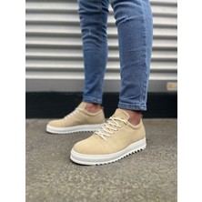 Zapatos JY152 Cool Bağcıklı Süet Erkek Günlük Spor Klasik Ayakkabı Sbt - Krem