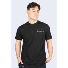 Paul & Shark Erkek Pamuklu Regular Fit Yuvarlak Yaka Siyah T-Shirt 24411060-011