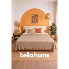 Bella Home Çift Kişilik Natural Tek Pike – 200X230 cm | Doğal Görünümlü | Hafif & Nefes Alabilir