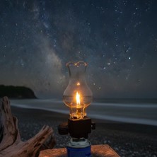 Gaman Taşınabilir Cam Fanuslu Gazlı Kamp Lambası - Kamp, Piknik, Balıkçılık Için Aydınlatma (Gaz Yoktur)