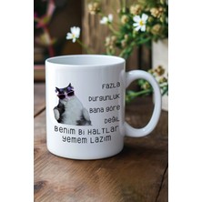 giftkonsept Bana Göre Değil Baskılı Komik Hediyelik Kupa Bardak