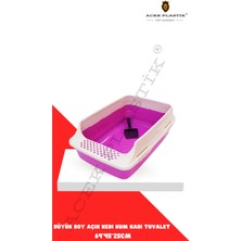 UltraMint Büyük Boy Açık Kedi Tuvaleti 64X45X25CM Renk Seçenekleri