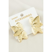 Yaprak Trend Metal Küpe