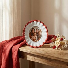 Güral Porselen Güral Hediyelik Dekoratif Fotoğraf Çerçevesi 17 cm Bordo