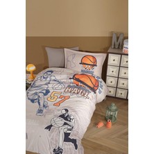 Clasy Basketball Bej Tek Kişilik %100 Pamuk Nevresim Takımı
