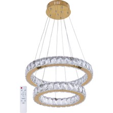 Ala Lighting Ala Aydınlatma Plaket Kristal Taş Işlemeli Gold Paslanmaz Ledli