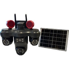 OEM 3 Kameralı 3mp Yeni Nesil Yapay Zeka 9 Mp Solar Panelli 4g Sim Kartlı Kamera V380 Pro Akıllı Renkli Gece Görüş RX55G