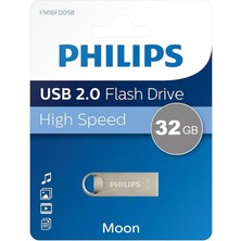 Philips FM32FD160B/00 32GB Moon Klasik Gümüş USB 2.0 Metal Flash Bellek