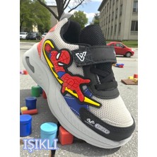 Ellaboni Erkek Çocuk Işıklı Örümcek Adam Rahat Yumuşak Fuspetli Taban Terletmez Triko Spor Ayakkabı