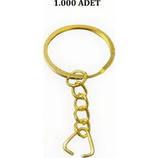 Boncukcu Abla Anahtarlık Halkası Gold Renk Üçgen Aparatlı 1000 Adet Amigurumi ve Makrome Anahtarlık Hal.