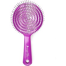 By Miesposa 3 D Profesyonel Saç Tarağı Yuvarlak Mor