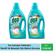 Doa Sıvı Çamaşır Deterjanı Renkliler ve Beyazlar Bakım ve Koruma 2 x 2700 ml