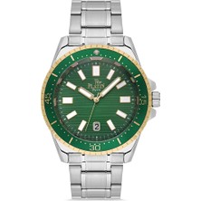 Platin Pierre HDS-PL-1221GA-D10 Çelik Kordon Takvimli Erkek Kol Saati