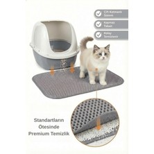 UltraMint Çift Katmanlı Geniş Delikli Kedi Tuvalet Paspası, Temiz ve Pratik Kullanım