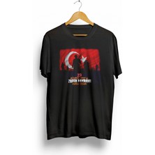 Beta Moda Hub 30 Ağustos Atatürk Baskılı T-Shirt - Siyah