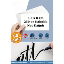 İstisna 50 Adet Premium Kalın Beyaz Kağıt Not Yazmak Grafiti ve Projeleri için Zarf içi Not Kartları