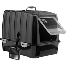 UltraMint Şık Kapalı Kedi Tuvaleti, Filtreli ve Kürek Hediyeli, 52X37.5X39 cm