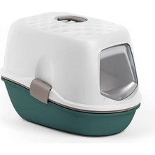 UltraMint Modern Kapalı Kedi Tuvaleti, Beyaz ve Yeşil Renk Seçenekleri