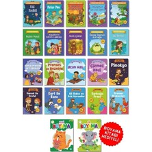 Dokuz Çocuk 20 Kitaplık Dünya Klasikleri Masal Seti 2 - Okul Öncesi ve Ilkokul - 2 Boyama Kitabı Hediyeli