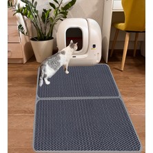 UltraMint 3 Xl Premium Gri Kedi Kumu Paspası 90X120 Cm, Dayanıklı ve Kullanışlı