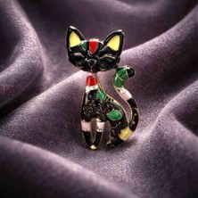 Noshnosh Kedi Tasarım Broş Yakaiğnesi