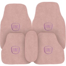 Normadia Şeker Pembe 5 Parça Fiat Nakış Işlemeli Oto Halı Paspas Seti