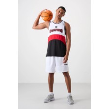 Tommy Life Nefes Alan Dokulu Ince Esnek Standart Fit Erkek Basketbol Atlet - 88395