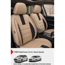 Normadia Bej Oniks Tay Tüyü Oto Koltuk Kılıfı Ford Focus Fiesta Escort Uyumlu