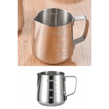 Elegancev Paslanmaz Çelik Ölçü Kabı - Beher - SÜTLÜK-350 ml