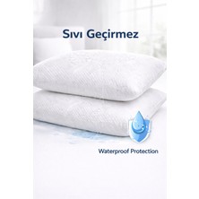 Limon Soft 2 Adet Jakarlı Su Sıvı Geçirmez Fermuarlı Yastık Alezi 50X70CM 2'li Set